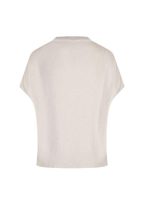 Cappa Girocollo Bianca Con Paillettes FABIANA FILIPPI | MAD275F525D27300000142